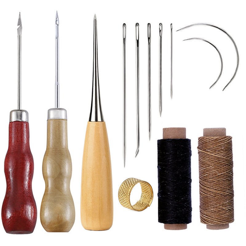 Leatherwork Beginner Tools - 13 قطعة من أدوات النجارة الجلدية