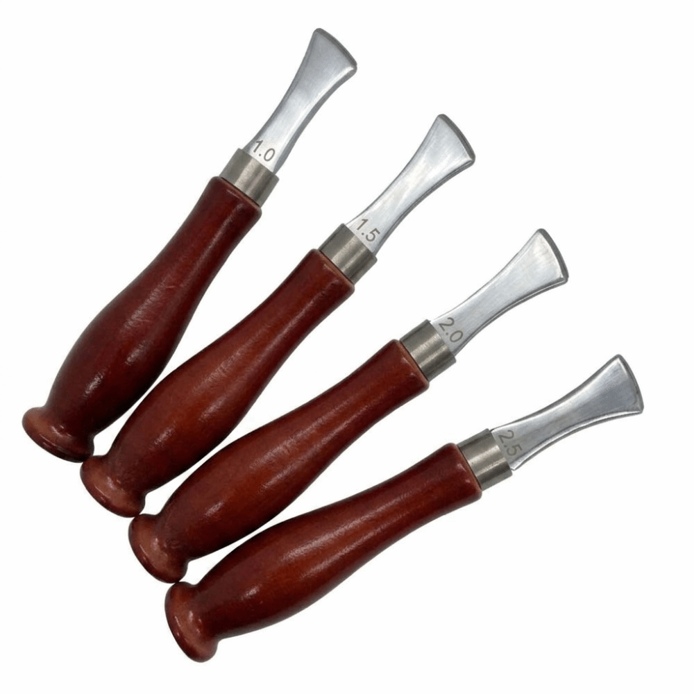 Leatherwork Edge Beveler - 4 قطع أداة تسوية حواف الجلد