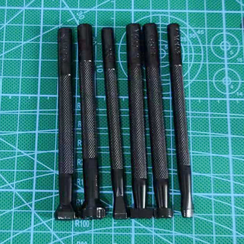 Leather Stamp Set - 6 قطعة الجلود الطباعة أداة سبيكة