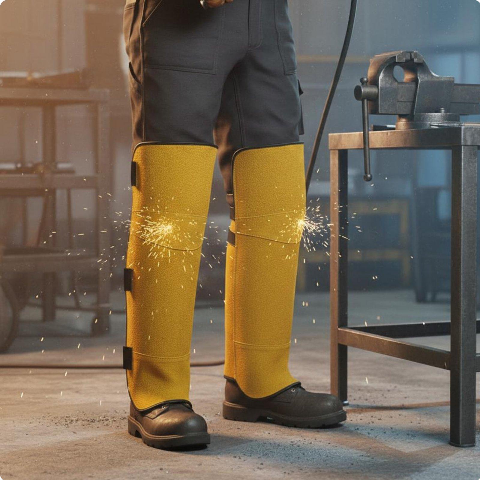 Leather Work Knee Pads - واقيات الركبة للحام مصنوعة من جلد