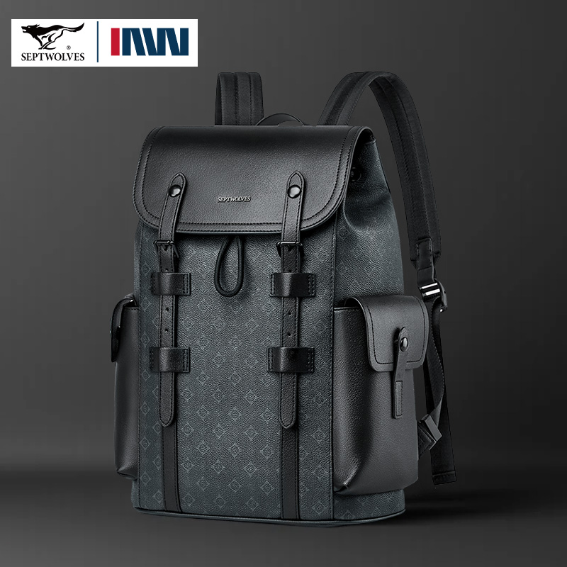 Leather Work Rucksack Mens - حقيبة ظهر جلدية مطبوعة عالية الجودة