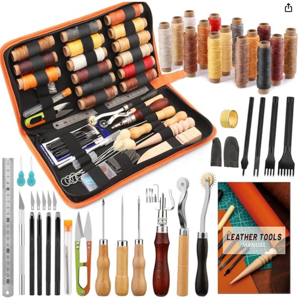 Leatherwork Beginner Tools - أدوات عمل بالجلد، طقم أدوات عملية