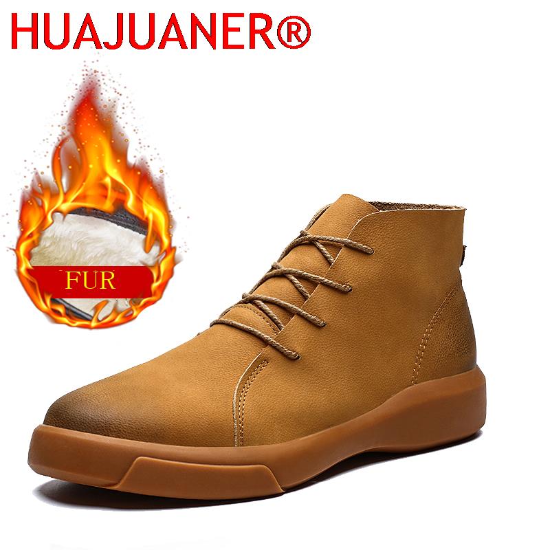 Leather Work Boots - أحذية تشيلسي رجالية فاخرة للشتاء مع