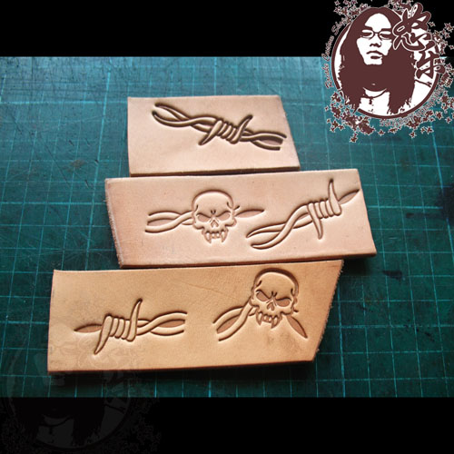 5 قطعة/المجموعة الجمجمة نمط ال - مراجعة Leather Stamp Set وسعره