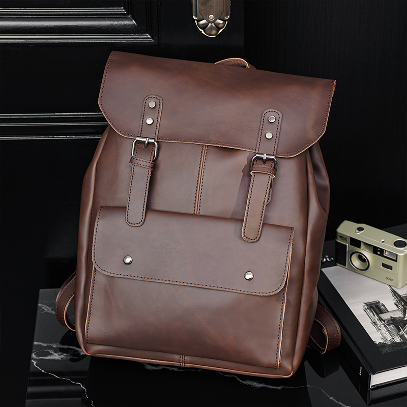 GOYN خمر الرجال حقيبة جلدية ال - مراجعة Leather Work Rucksack Mens وسعره