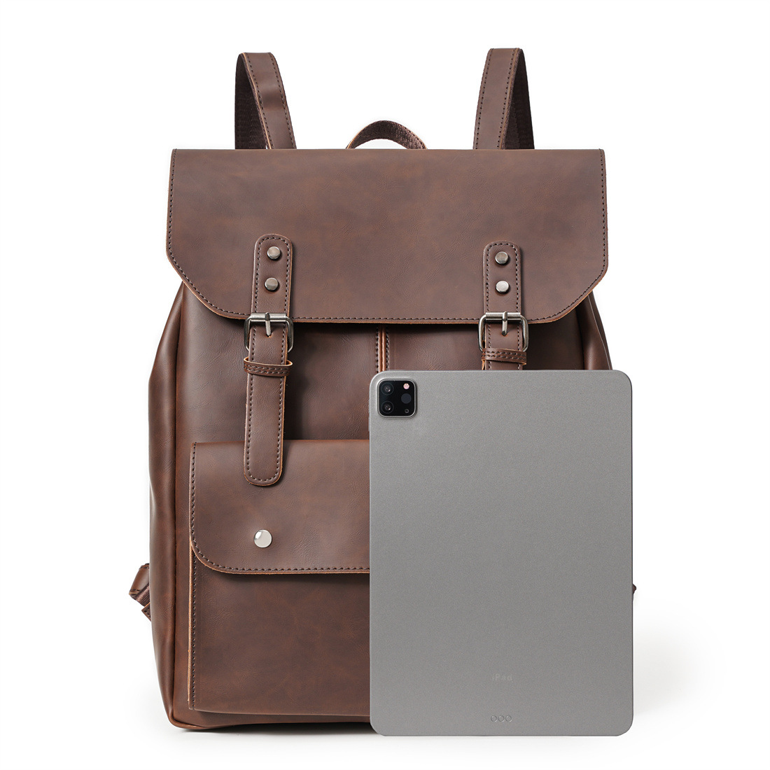 GOYN خمر الرجال حقيبة جلدية ال - مراجعة Leather Work Rucksack Mens وسعره