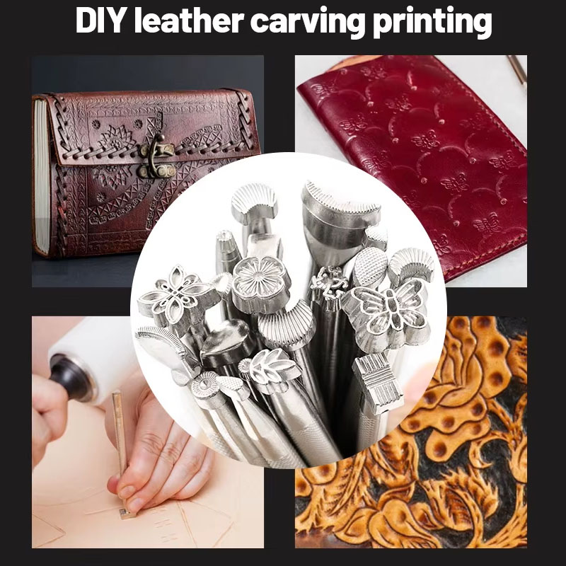 20 قطعة من أدوات نقش الأختام ا - مراجعة Leather Stamp Set وسعره