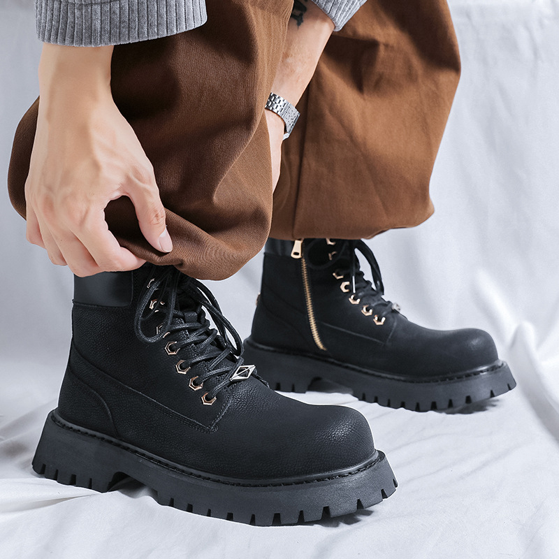 بالإضافة إلى حجم الرجال أزياء  - مراجعة Leather Work Boots وسعره