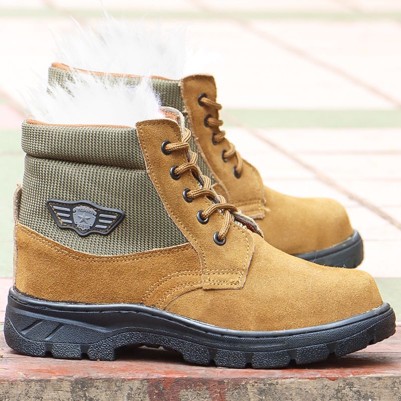 أحذية شتوية رجالية من الجلد ال - مراجعة Leather Work Boots وسعره