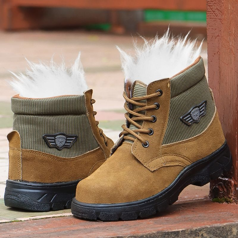 أحذية شتوية رجالية من الجلد ال - مراجعة Leather Work Boots وسعره