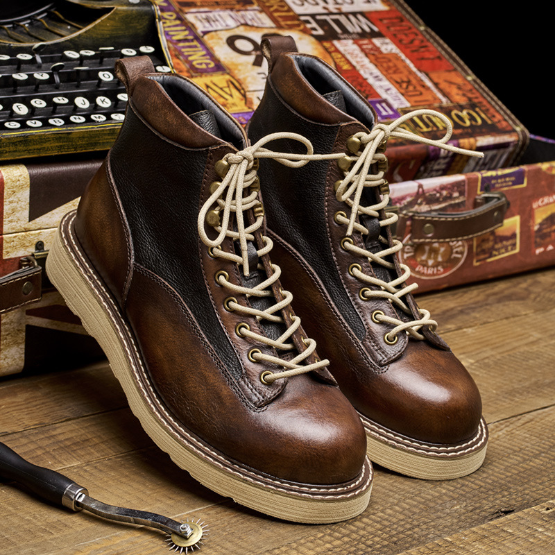أحذية عمل رجالية قصيرة من الأم - مراجعة Leather Work Boots وسعره