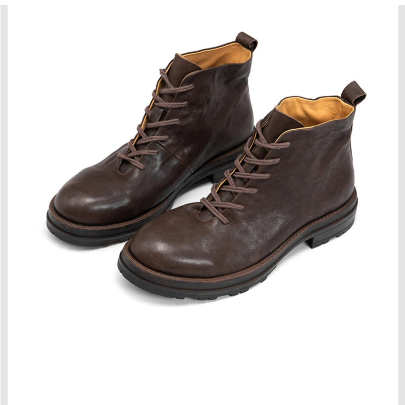 حذاء قتالي رجالي من جلد الحصان - مراجعة Leather Work Boots وسعره