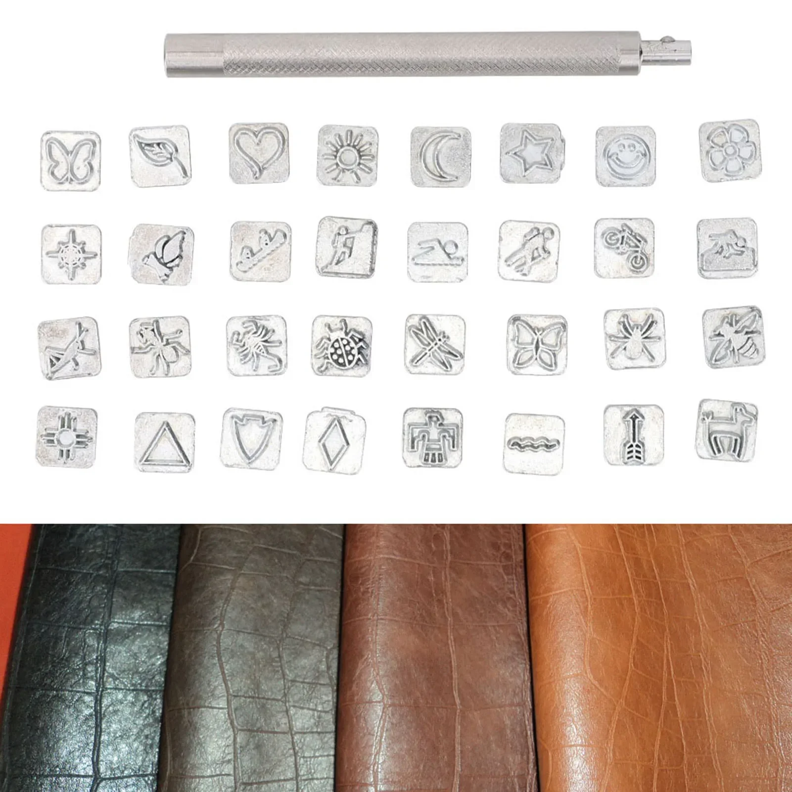 مجموعة لكمة الطوابع الجلدية ال - مراجعة Leather Stamp Set وسعره