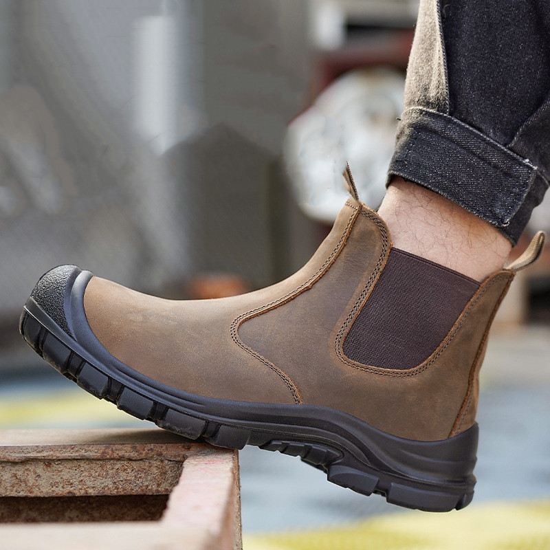 أغطية أصابع القدم الفولاذية لل - مراجعة Leather Work Boots وسعره