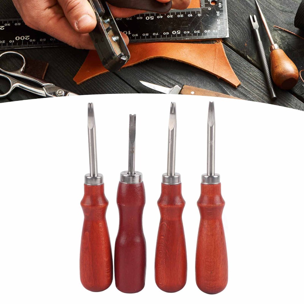 4 قطع من أدوات تشطيب حواف الجل - مراجعة Leatherwork Edge Beveler وسعره