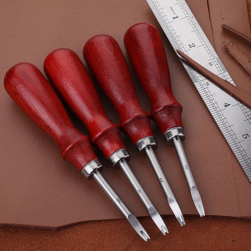 1/5 قطعة مجموعات حزمة الجلود ح - مراجعة Leatherwork Edge Beveler وسعره
