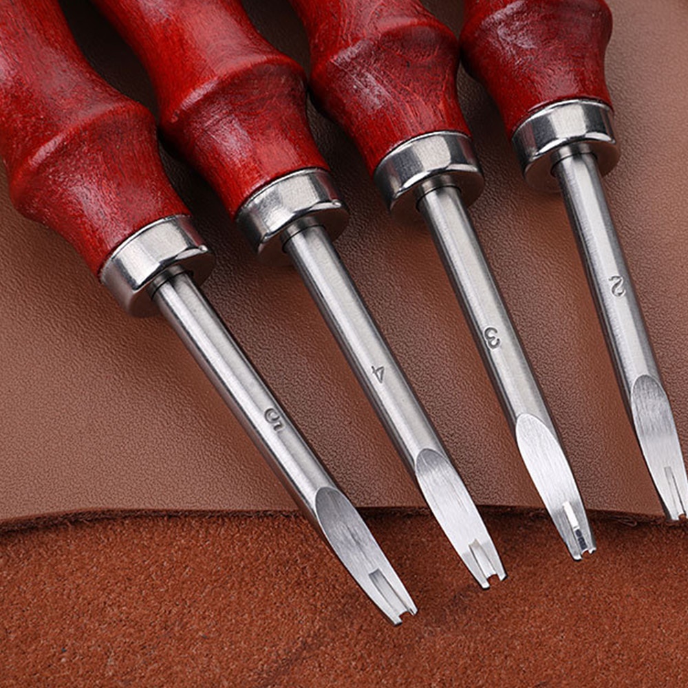 1/5 قطعة مجموعات حزمة الجلود ح - مراجعة Leatherwork Edge Beveler وسعره