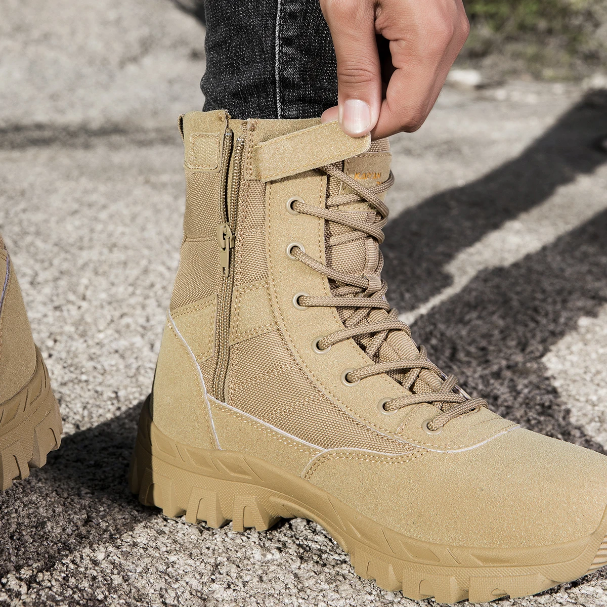 الرجال في الهواء الطلق حذاء لل - مراجعة Leather Work Boots وسعره