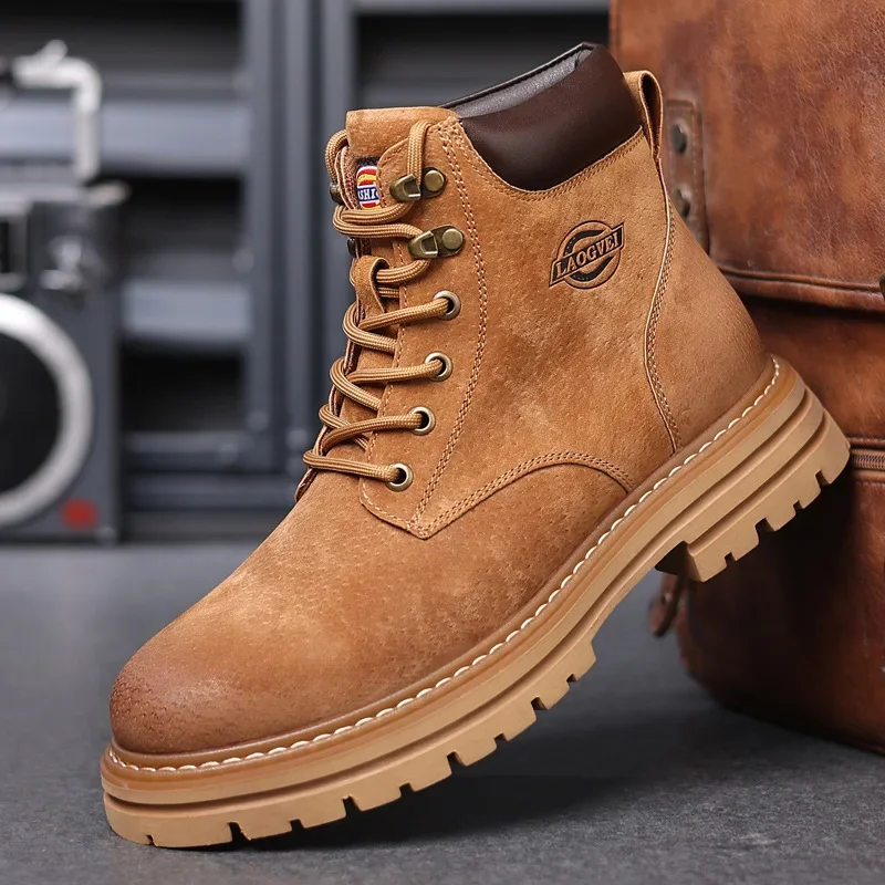 عالية الجودة حذاء رجالي جلد أص - مراجعة Leather Work Boots وسعره
