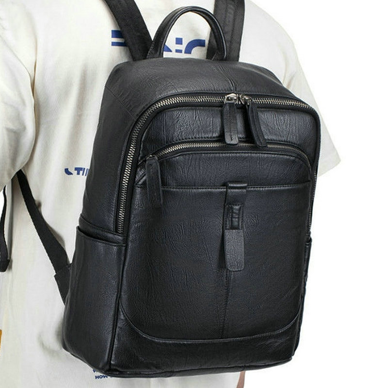 حقيبة ظهر رجالية سوداء من الجل - مراجعة Leather Work Rucksack Mens وسعره