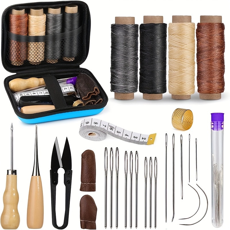 طقم خياطة الجلد، طقم إصلاح الج - مراجعة Leatherwork Beginner وسعره