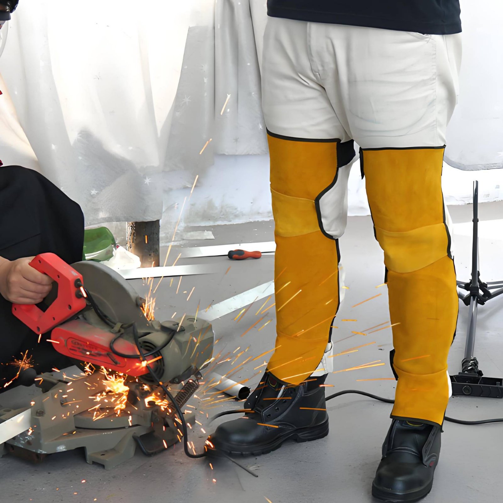 واقيات الركبة للحام مصنوعة من  - مراجعة Leather Work Knee Pads وسعره