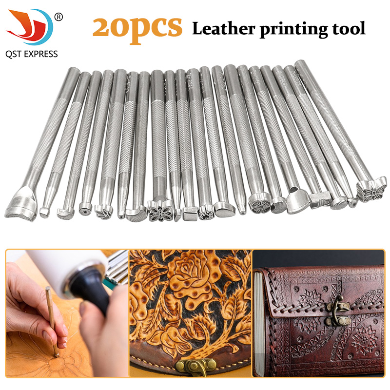 20 قطعة مجموعة أدوات طباعة الط - مراجعة Leather Stamp Set وسعره