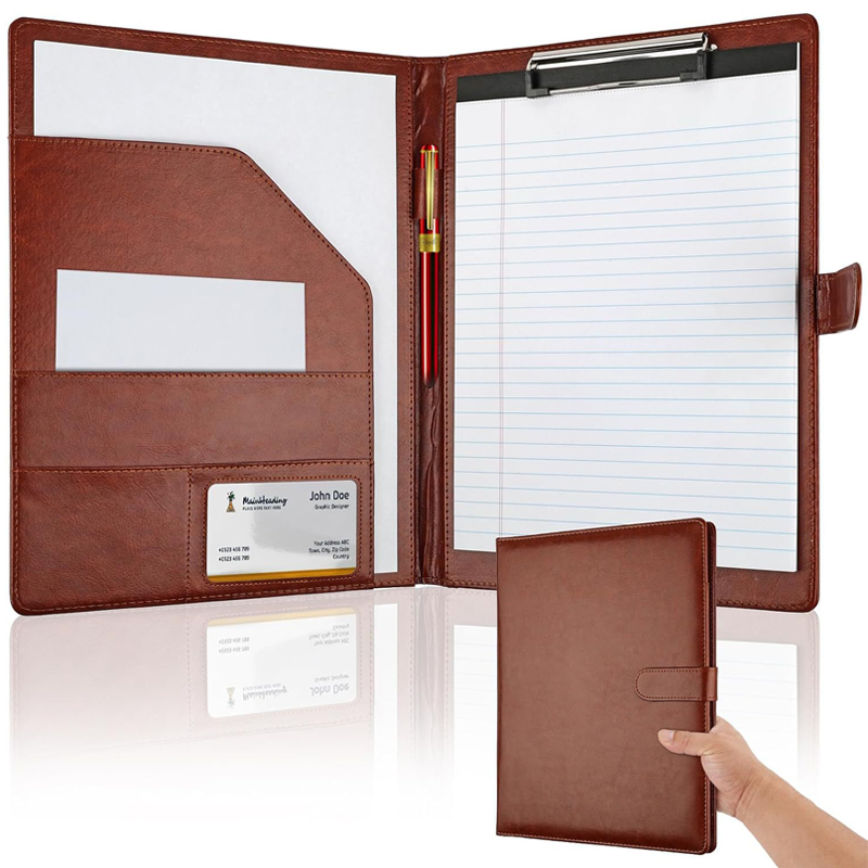 حافظة مؤتمرات جلدية متعددة الو - مراجعة Leather Work Folder وسعره