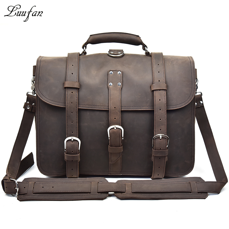الرجال سميكة مجنون الحصان الجل - مراجعة Leather Work Rucksack Mens وسعره