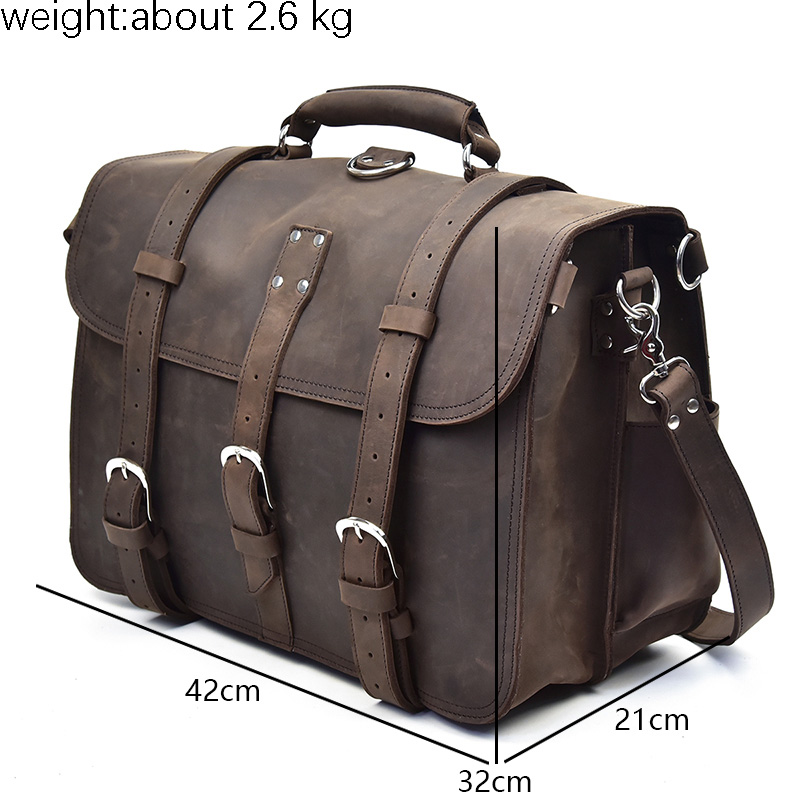 الرجال سميكة مجنون الحصان الجل - مراجعة Leather Work Rucksack Mens وسعره